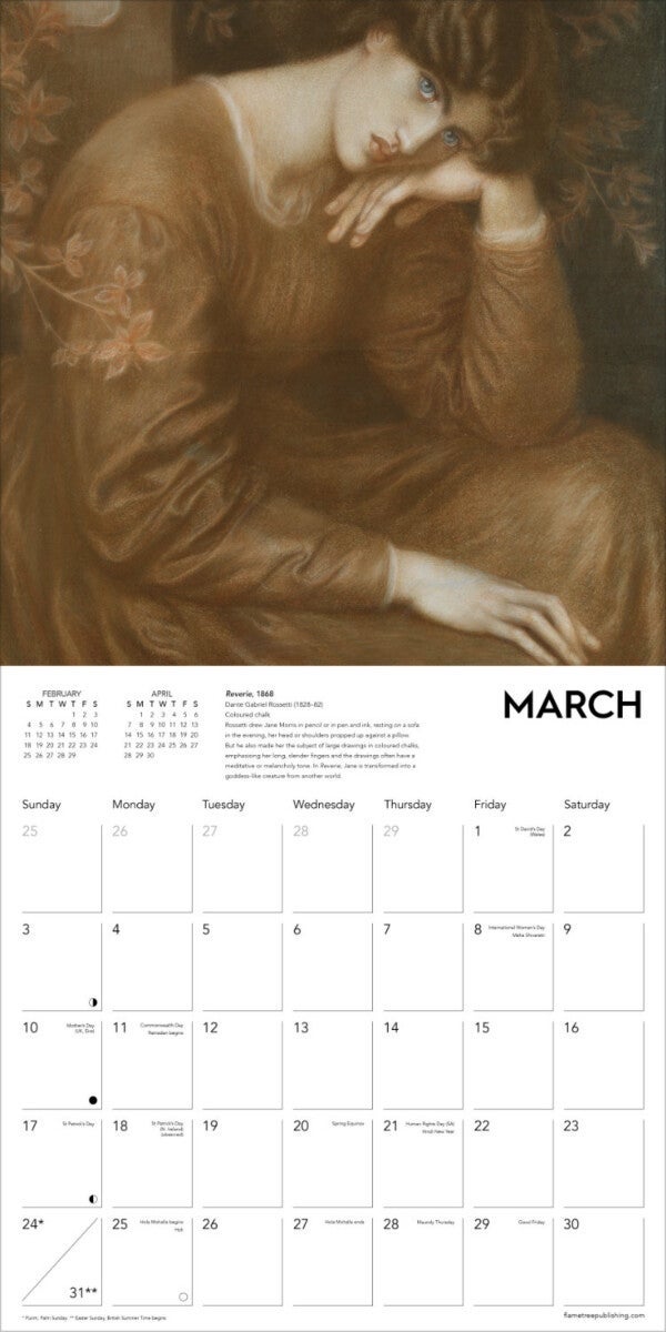 Kalender 2024 Victorian Art 30x30cm