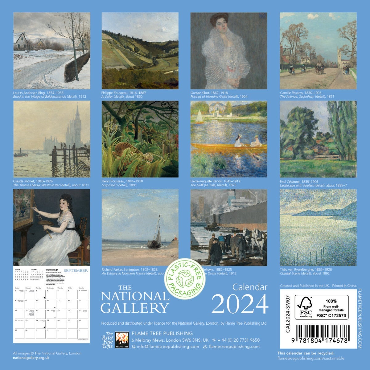Kalender 2024 National Gallery 18x18cm