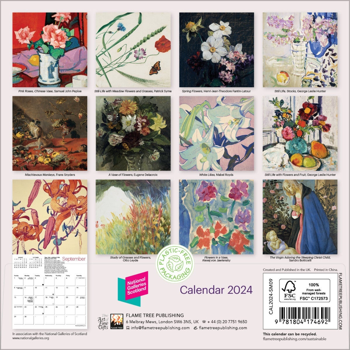 Kalender 2024 N G Scotland 18x18cm