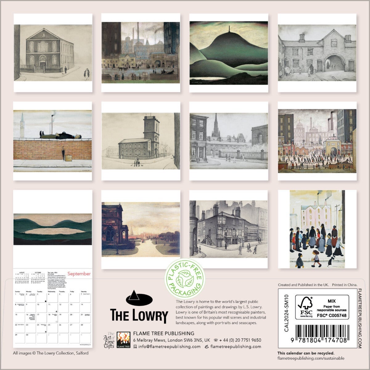 Kalender 2024 LS Lowry 18x18cm