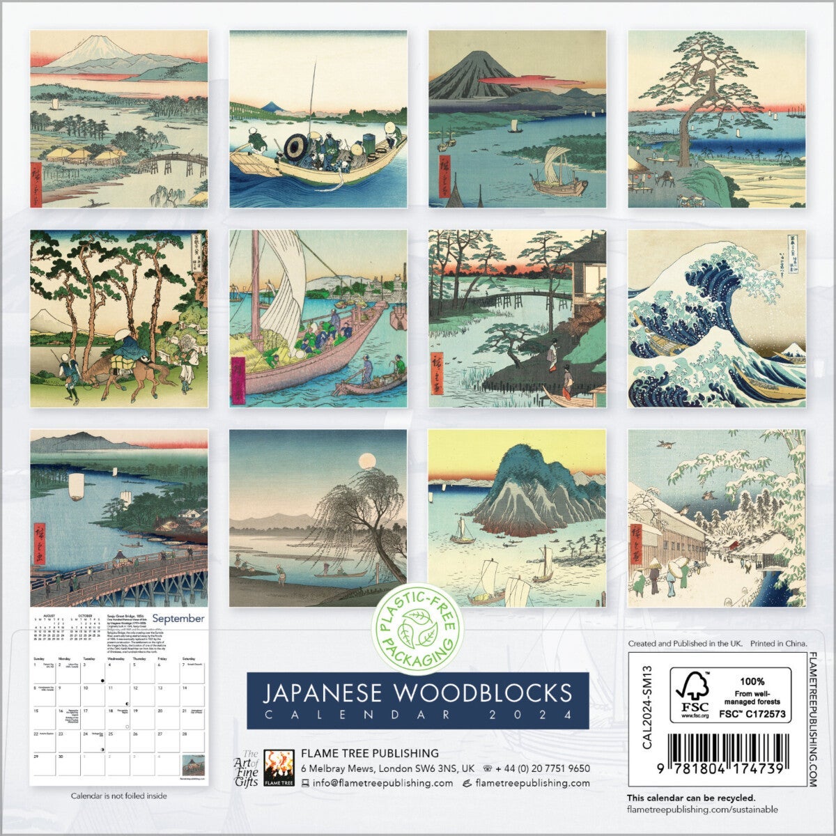 Kalender 2024 Japanese Woodblock 18x18cm