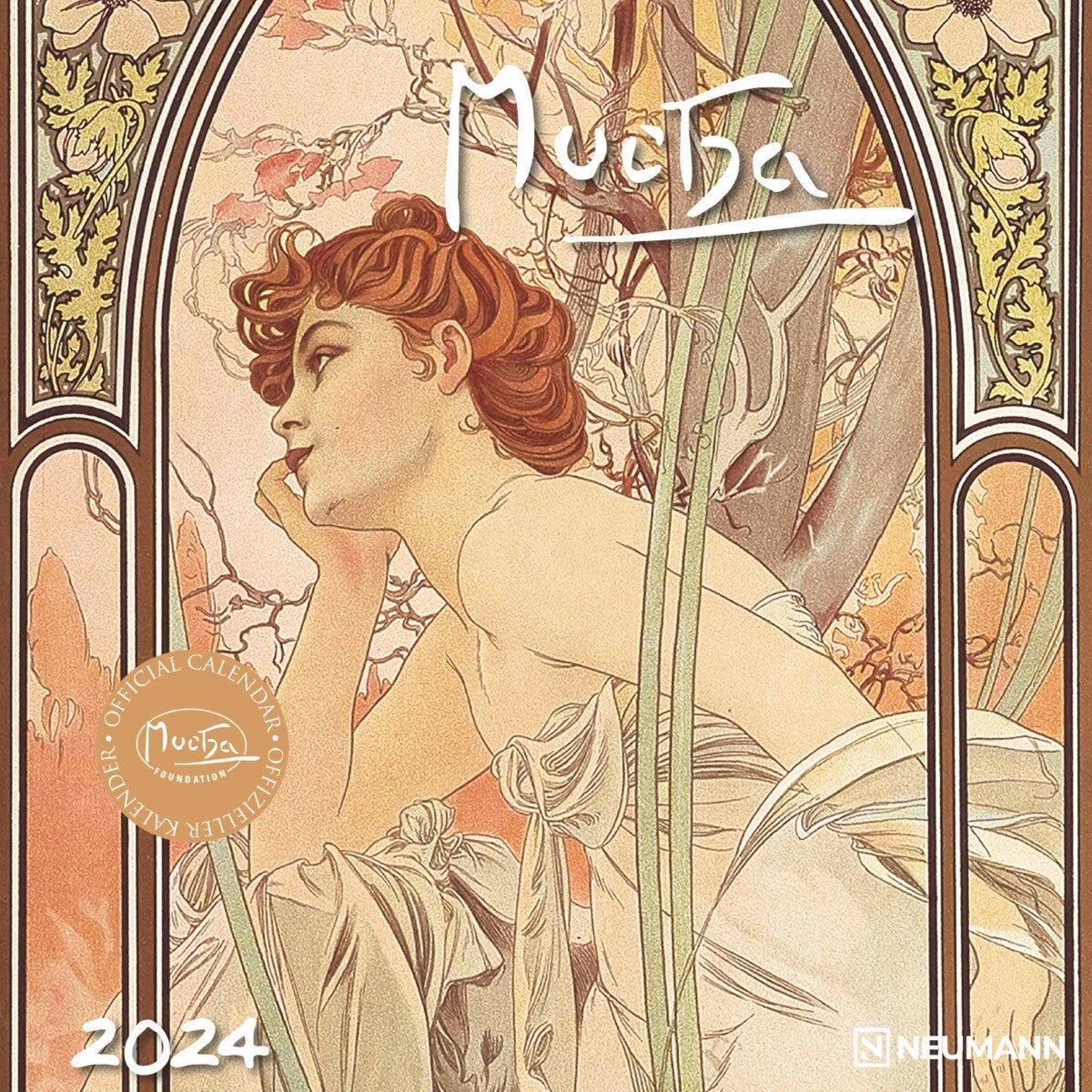 Kalender 2024 Mucha 30x30cm