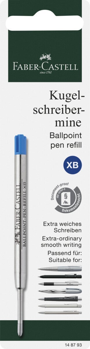 Refill Faber Castell Kulepenn XB blå