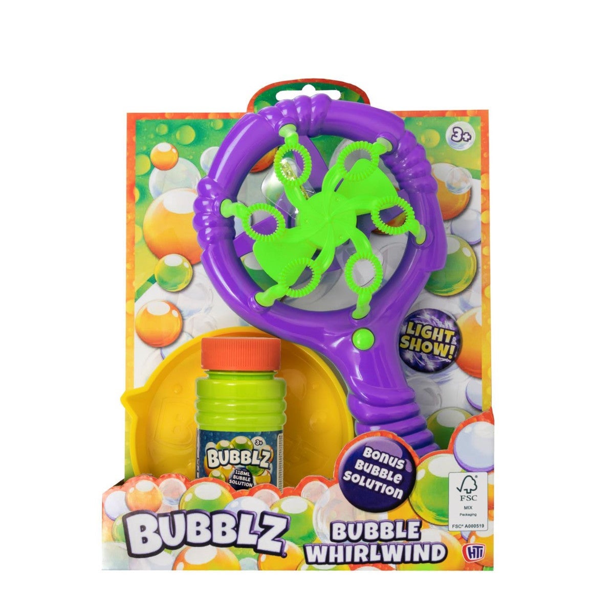 Såpeboble Vifte m/lys og bobler Bubblz