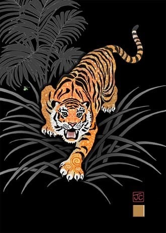 Kort Dobbelt 167x118mm Jewels Tiger
