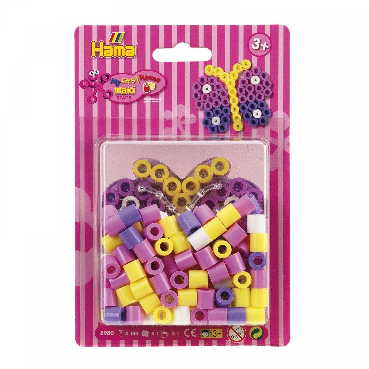 Hama Maxi Perlesett Sommerfugl 100 Stk