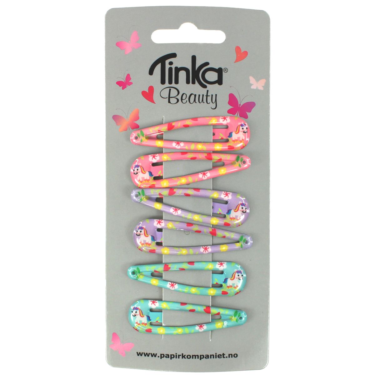 Hårklips 6 Stk m/unicorn