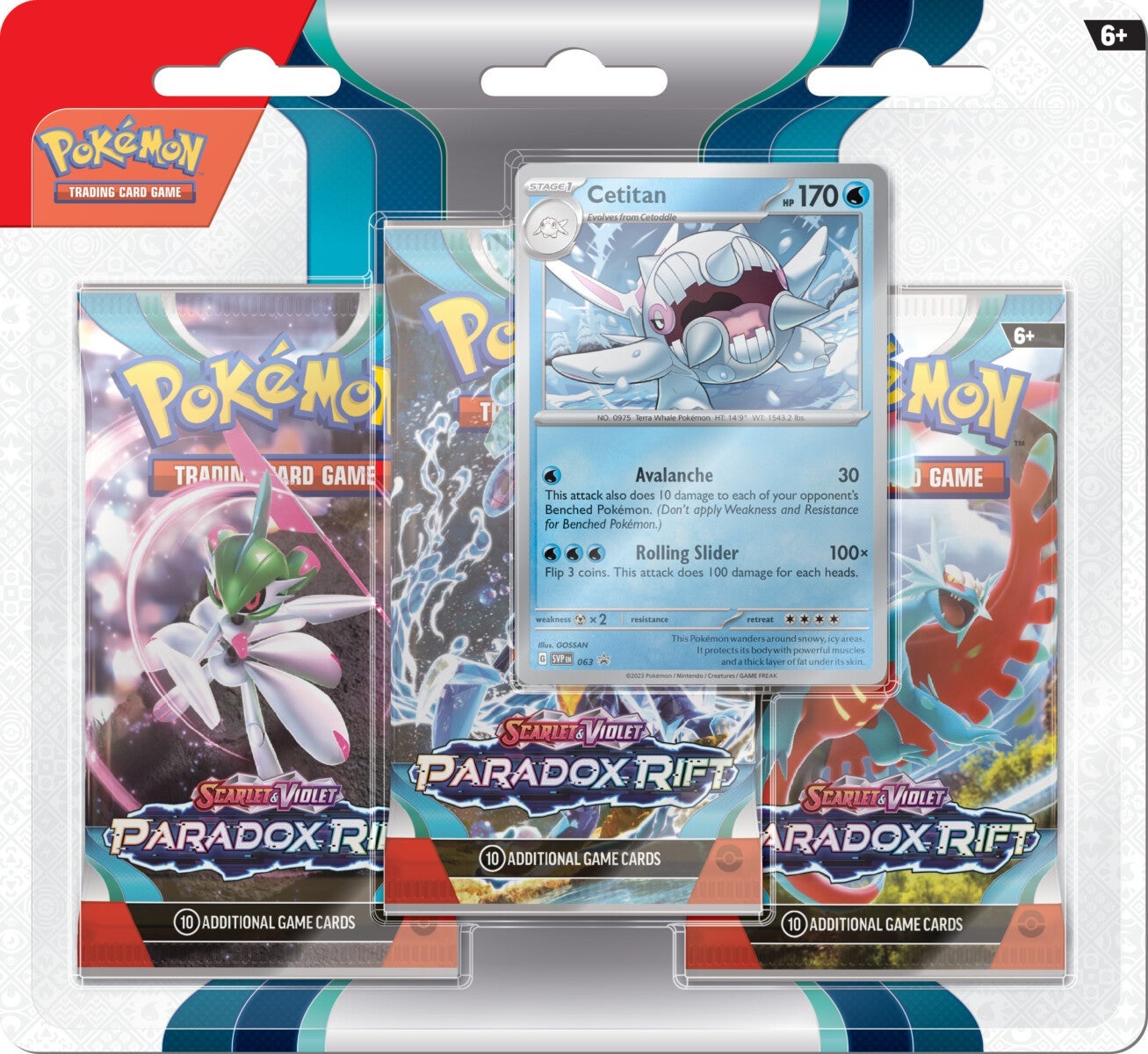 Pokemon SV4 Paradox Rift Blister 3pk