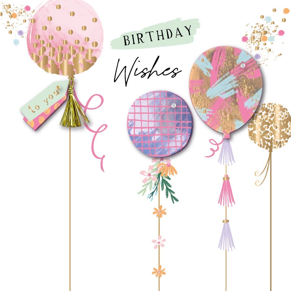 Kort Spot Birthday Balloons