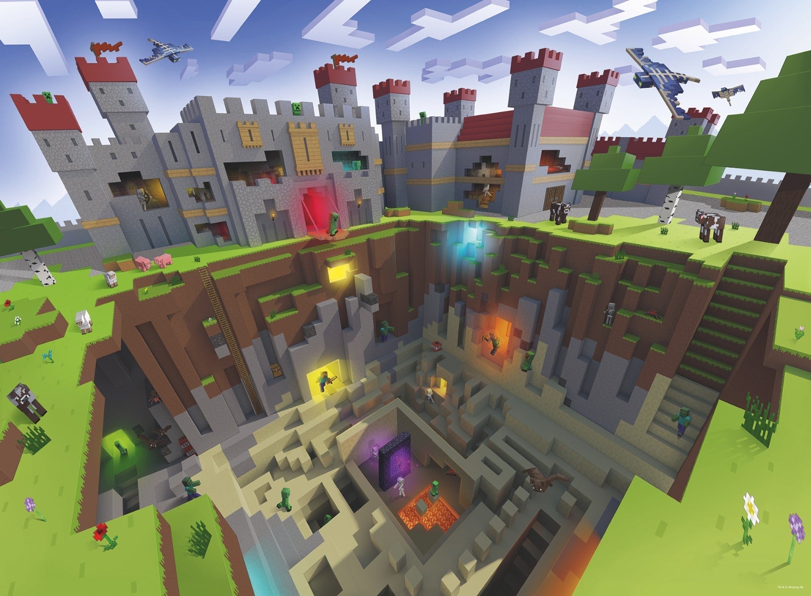 Puslespill 300 Minecraft Cutaway Ravensburger