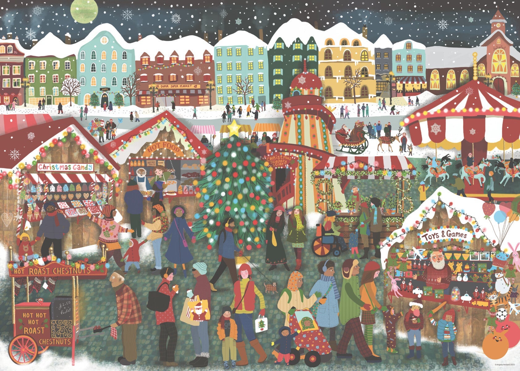 Puslespill 1000 Julemarket Ravensburger