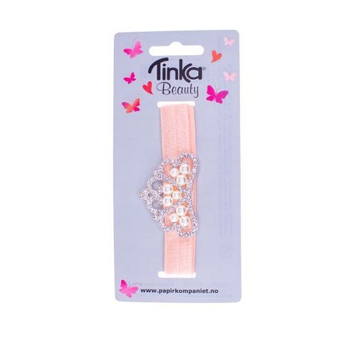 Hårbånd Tiara Rosa M/Perler