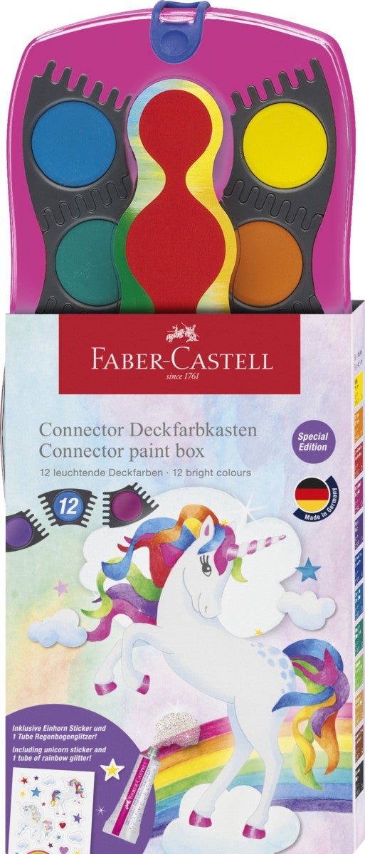 Maleskrin 12 farger + glitter med klistremerker