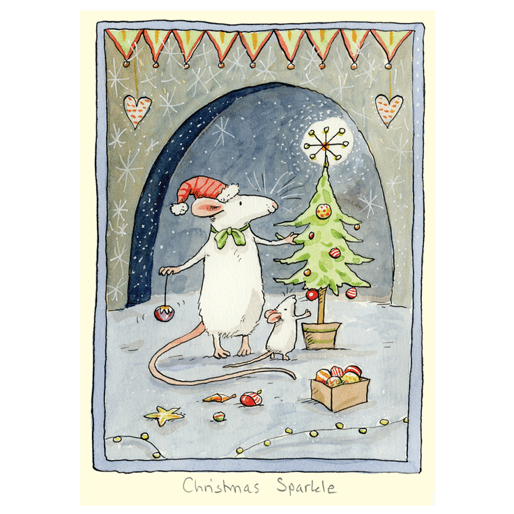 Julekort Two Bad Mice, Christmas Sparkle