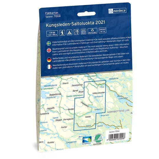 Kungsleden-Saltoluokta 1:50 000 - Svensk fjellkart