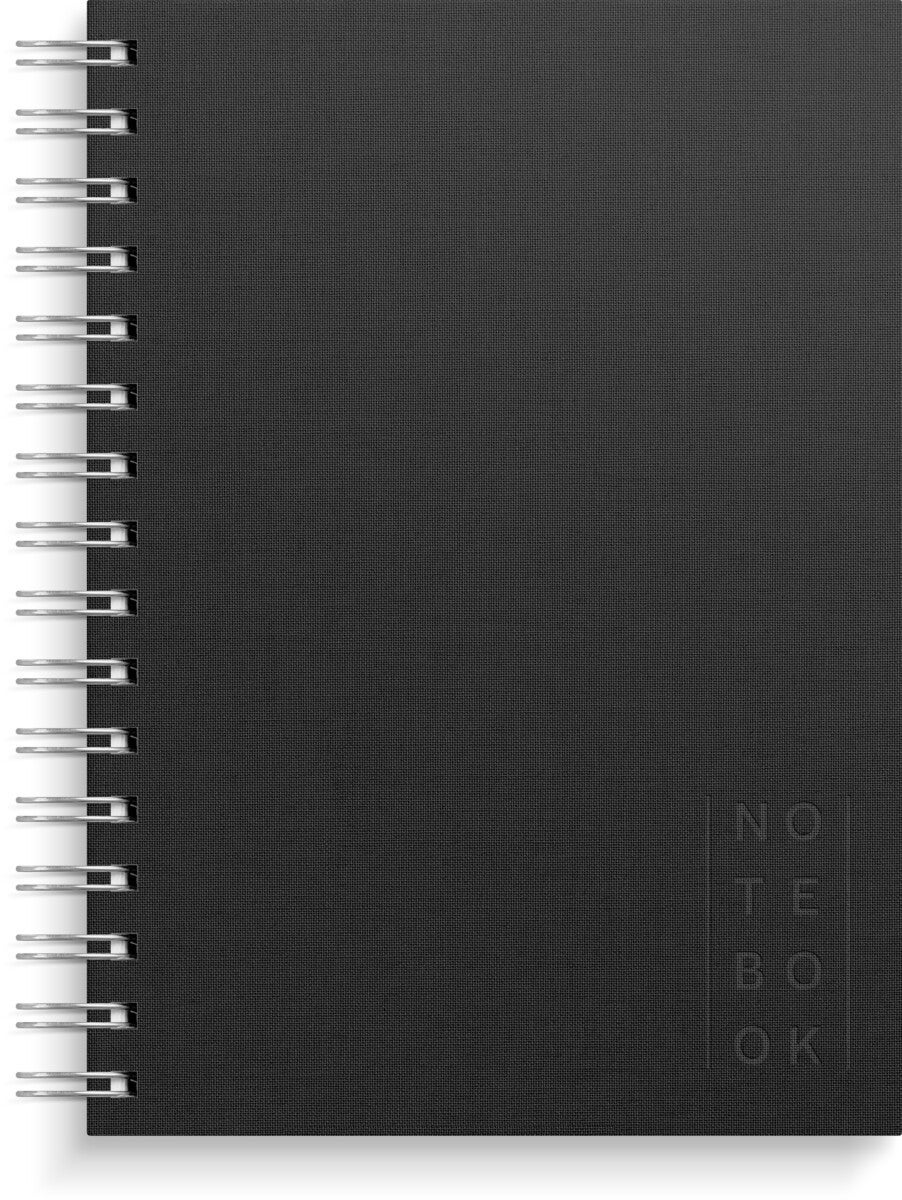 Spiralbok Burde A5 Linjer Sort