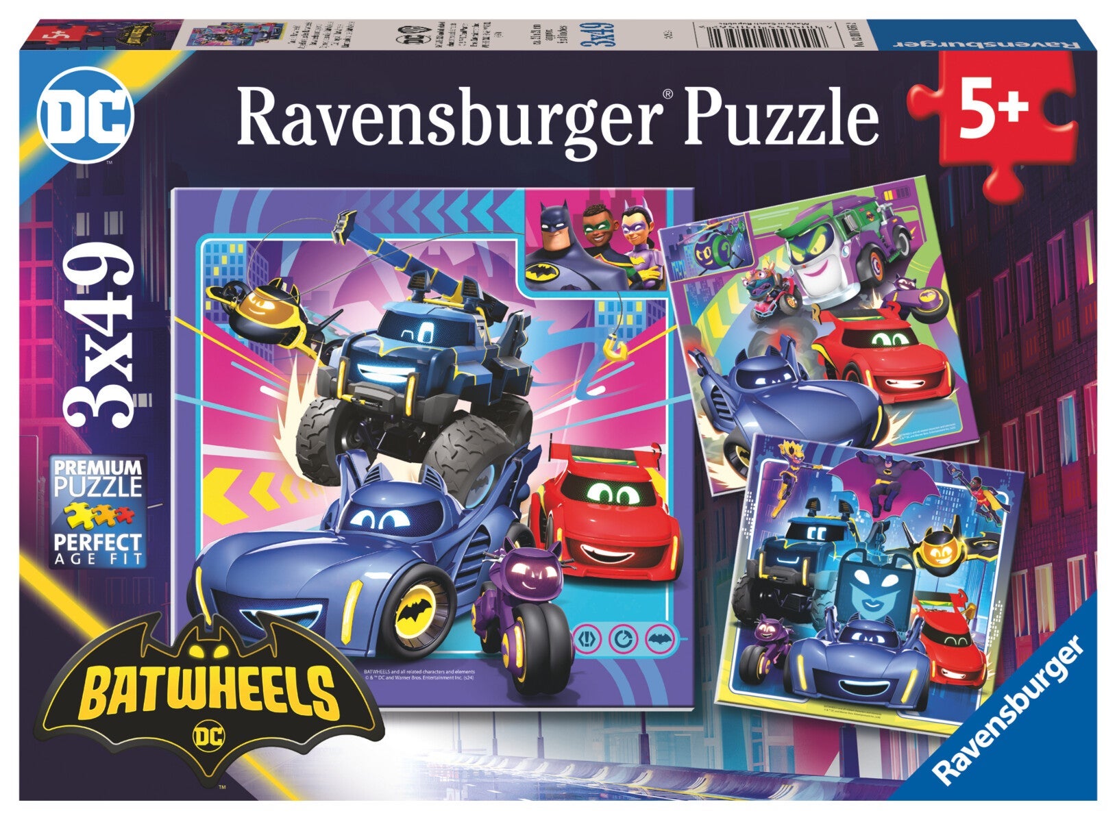 Puslespill 3X49 Batwheels Ravensburger