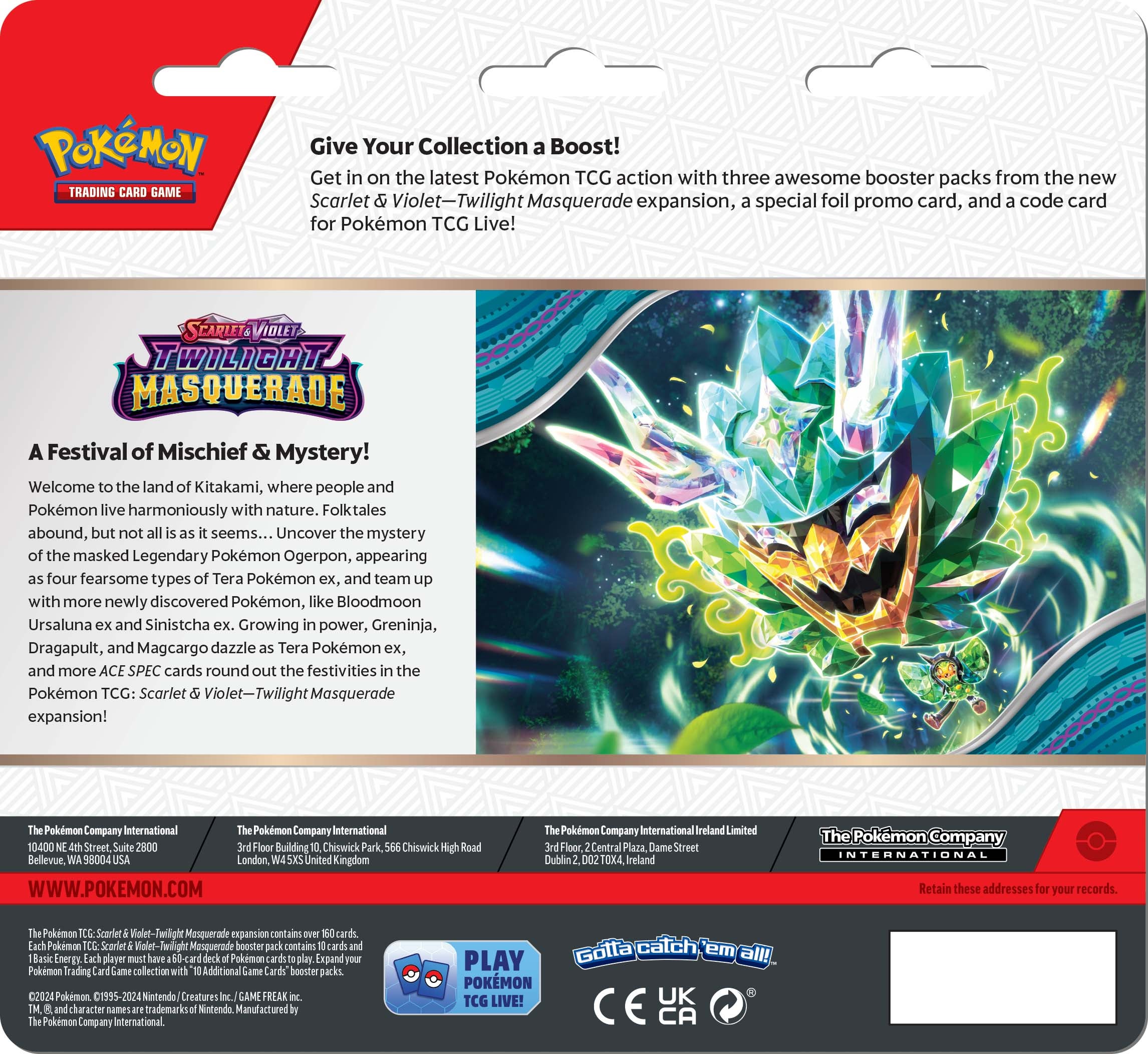 Pokemon SV6 Twilight Masquerade Blister 3pk
