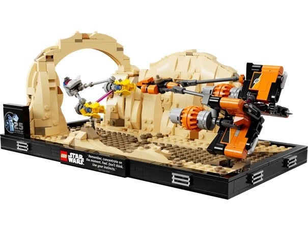 Lego Diorama med Mos Espa-podrace 75380