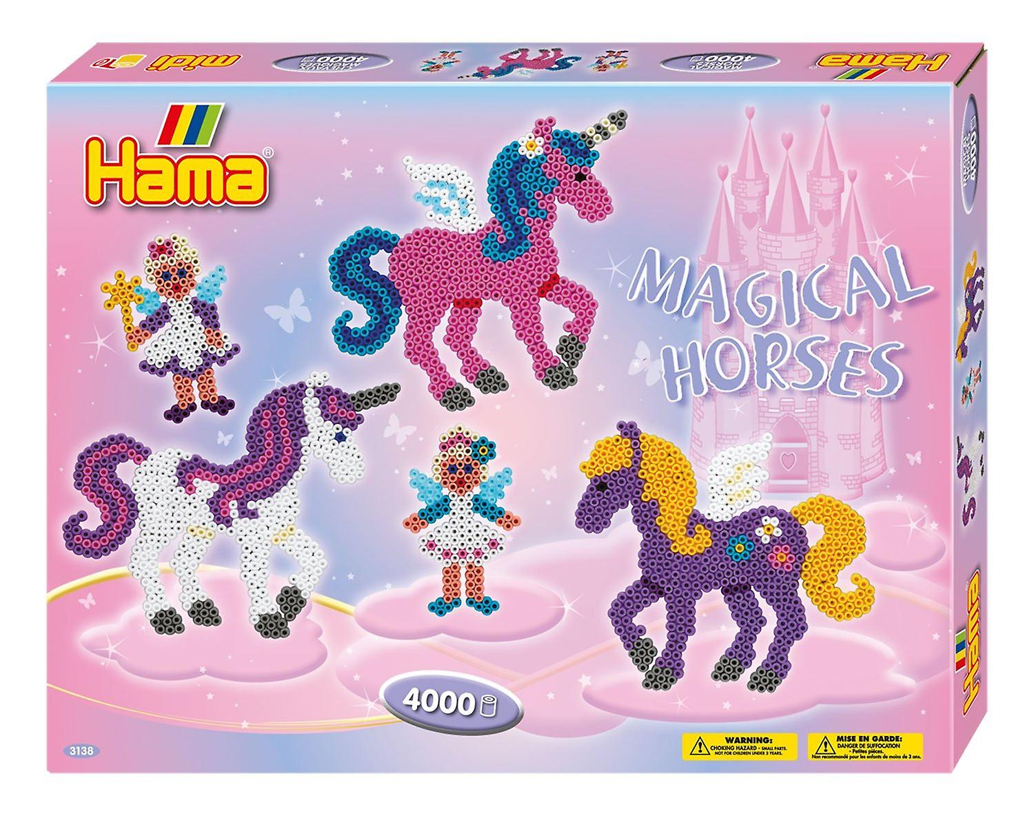 Hama Midi Gaveeske Magiske hester 4000 pcs