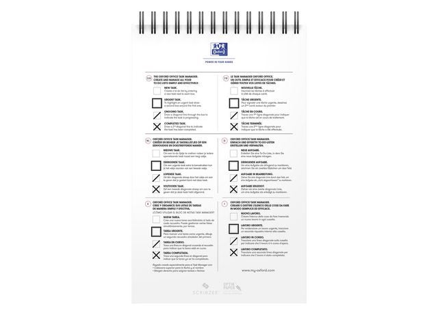 Notatbok Oxford to-do-list 12,5x20 ass