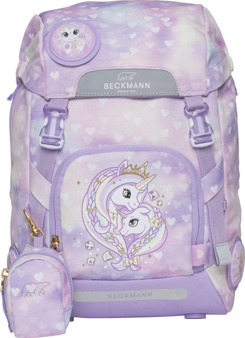 Skolesekk 1.kl Unicorn Princess Purple Classic 22L - Beckmann