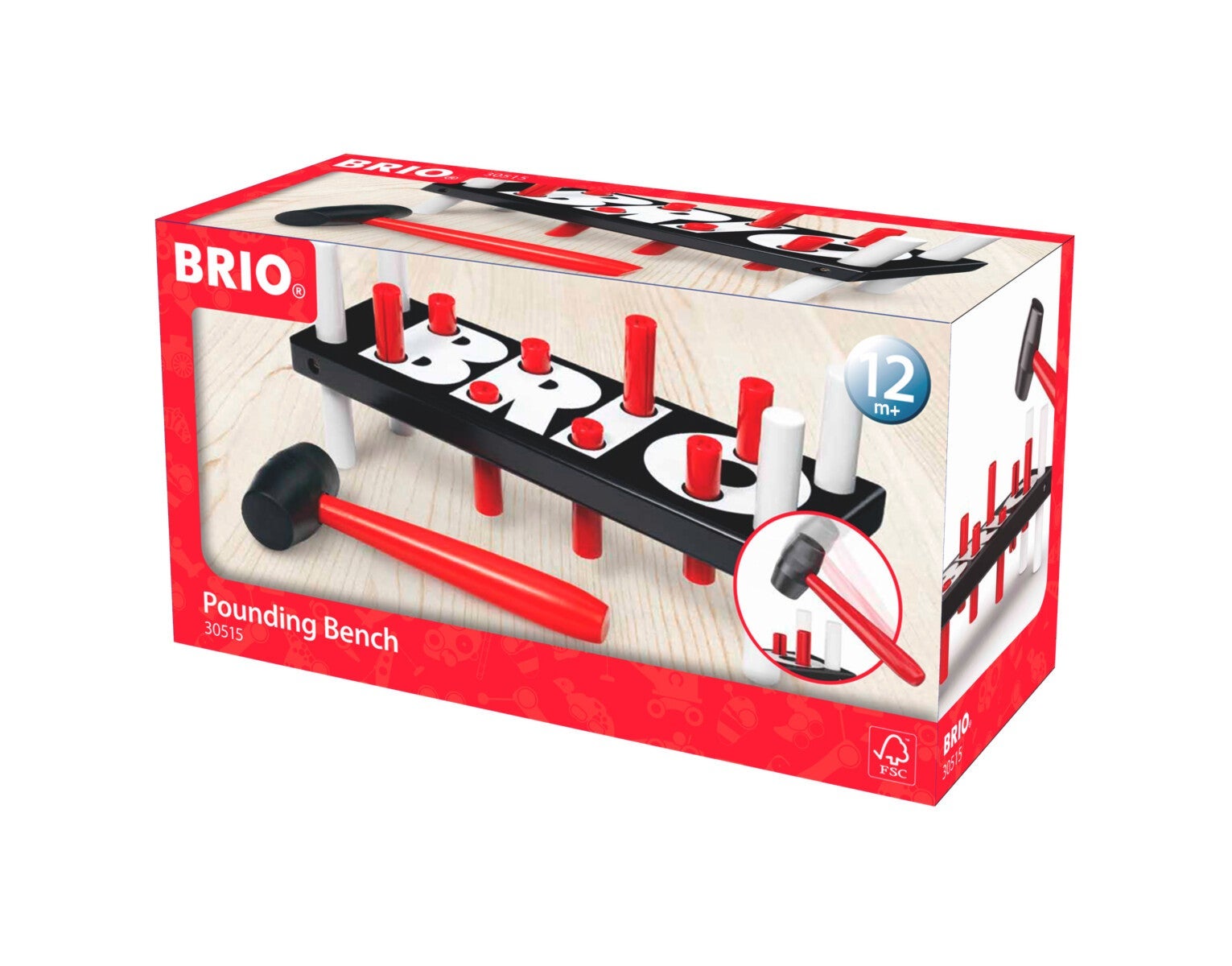 Brio Bankebrett Sort/Rød/Hvit