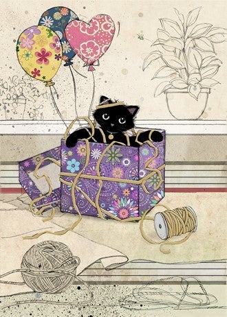 Doble kort 167x118 Black Ink Gift Kitty