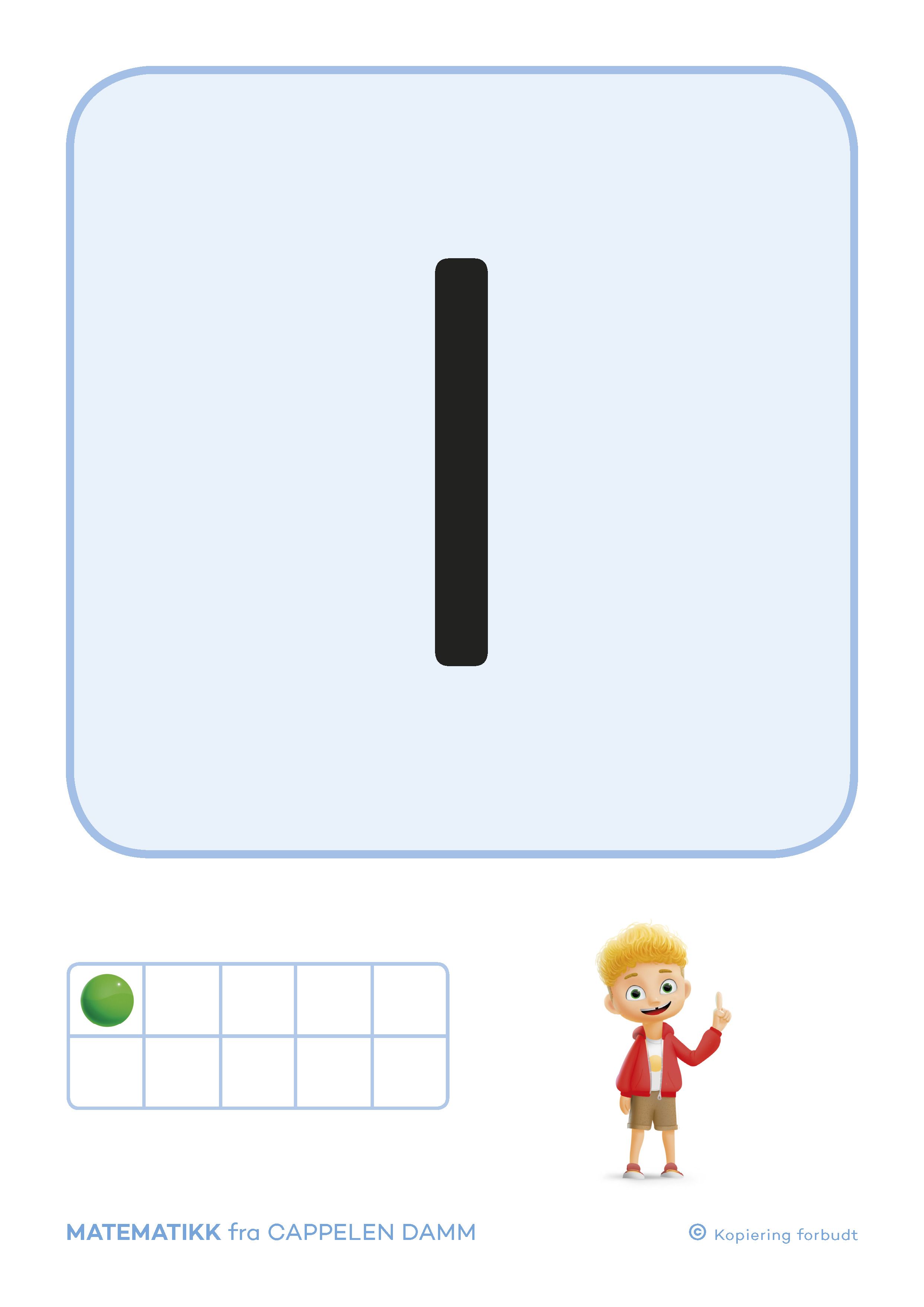 Matematikk 1-4 fra Cappelen Damm. Tallkort