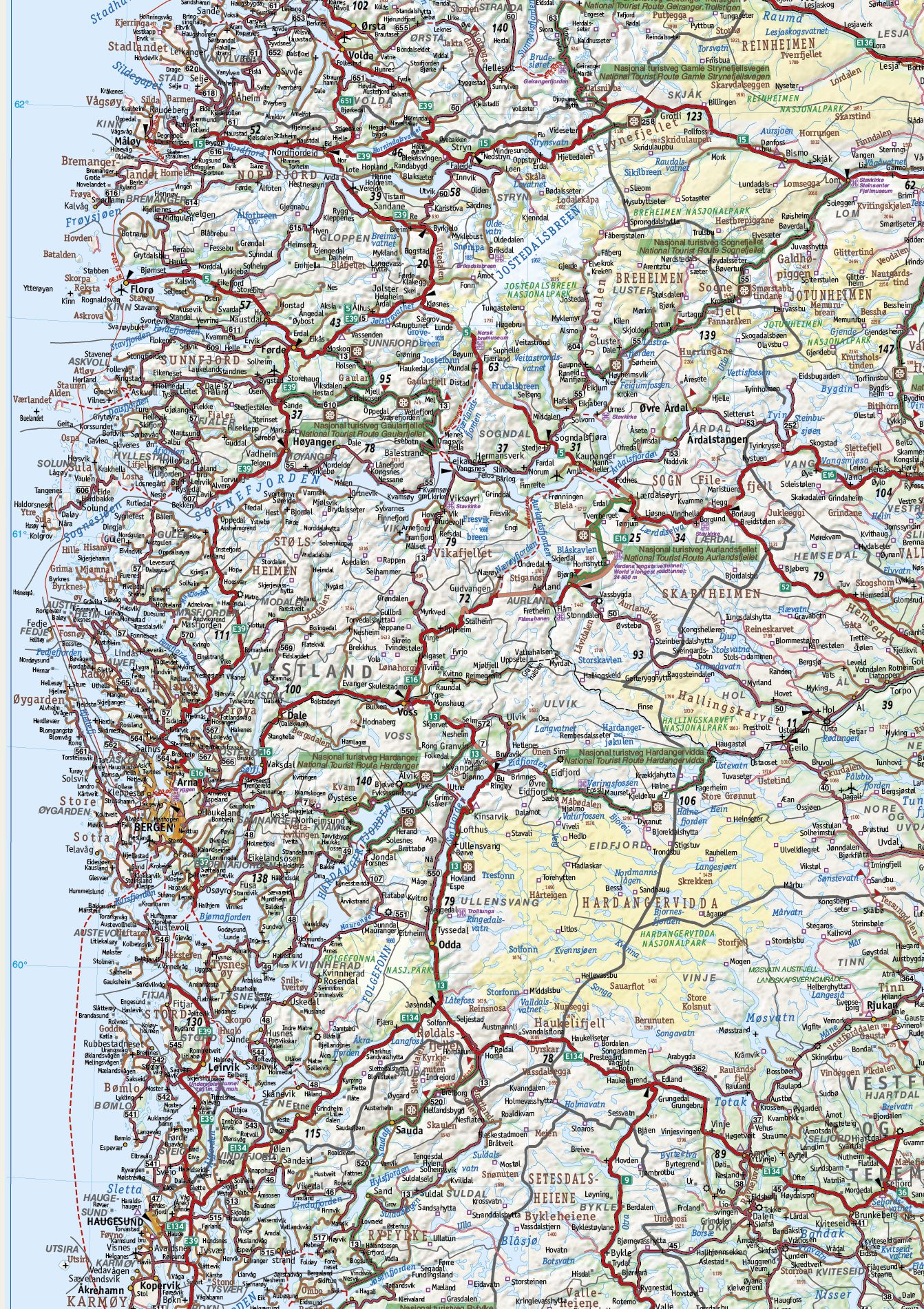 Norge mini 2022 - veikart = road map = Strassen Karte = carte routiére