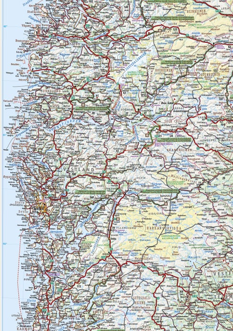 Norge mini 2022 - veikart = road map = Strassen Karte = carte routiére