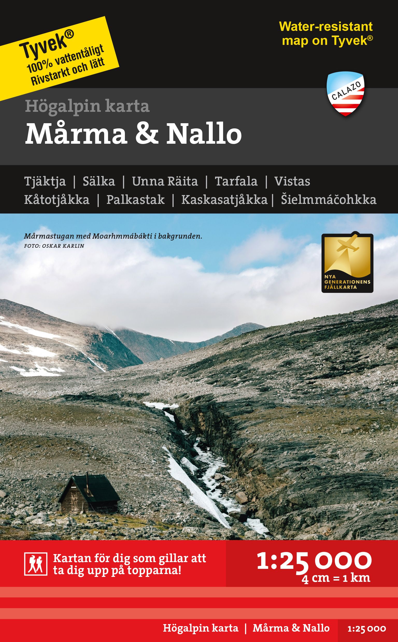 Högalpin karta: Mårma & Nallo