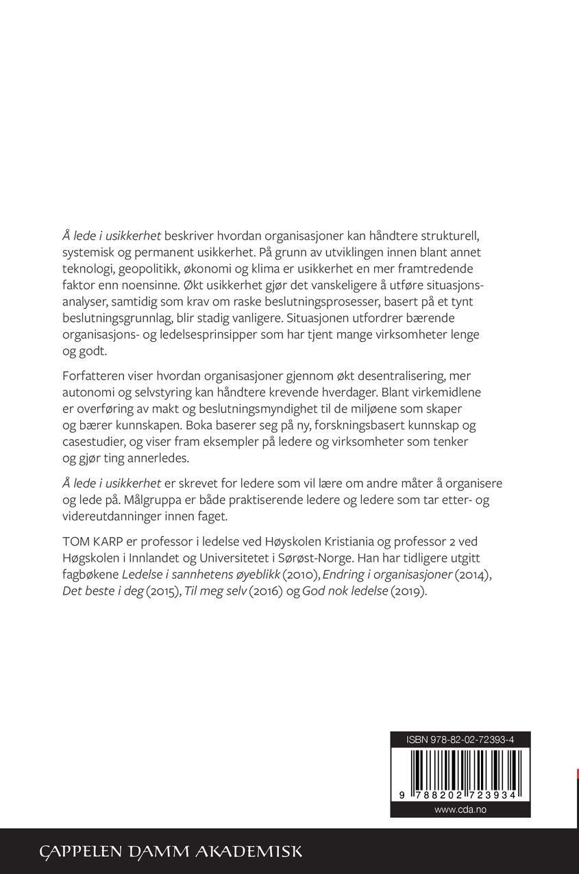 Å lede i usikkerhet