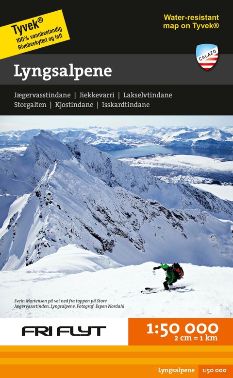 Lyngsalpene - tur- & toppturskart i Tyvek