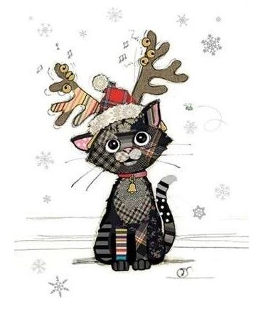 Doble julekort 12x17 Kooks, Kitten Antlers