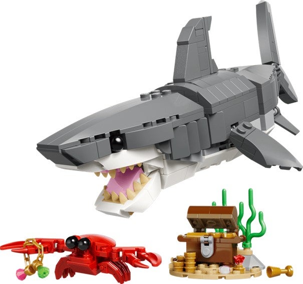 Lego Blodtørstig hai med skattkiste 31381