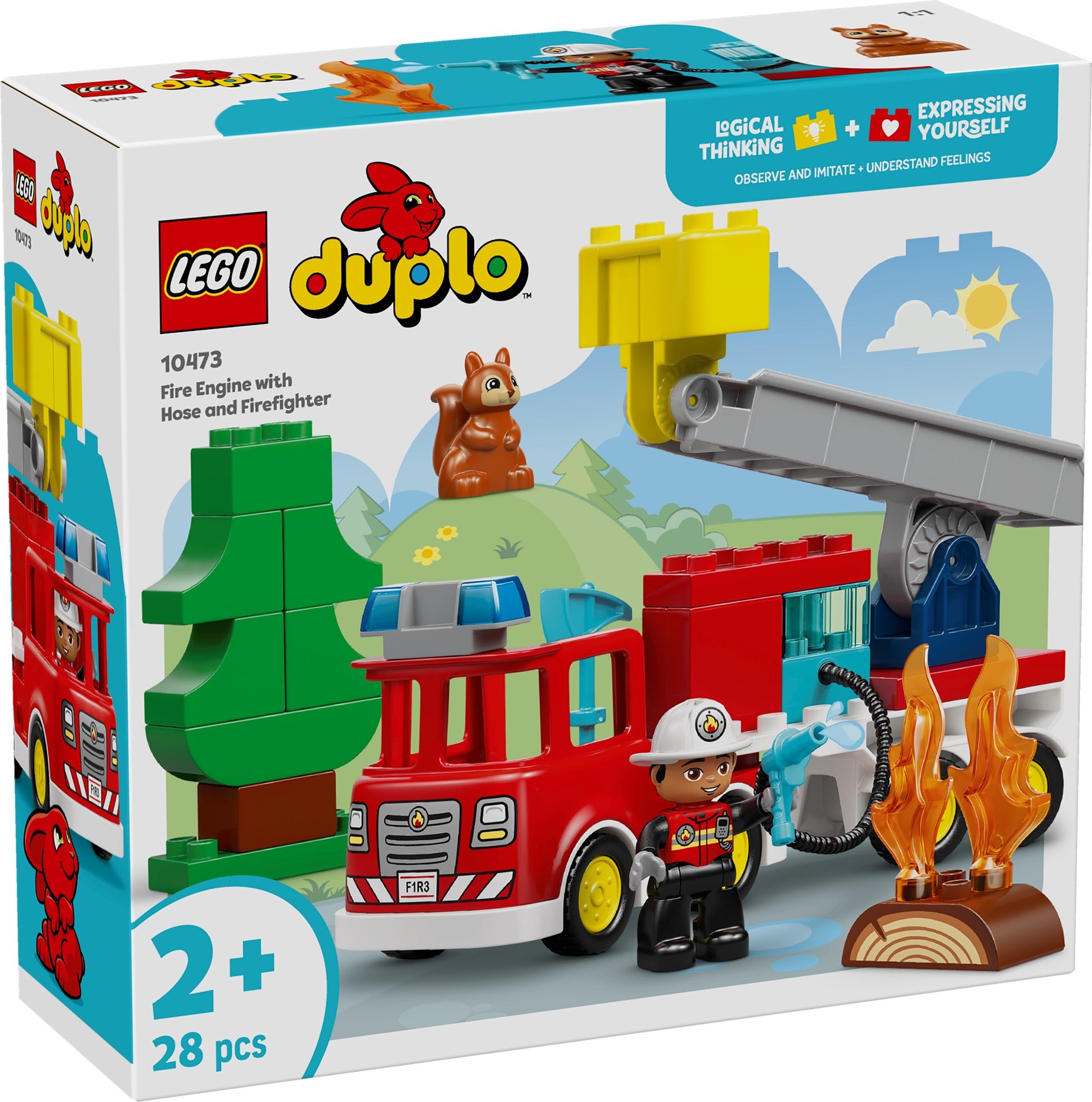 Lego Brannbil med slange og brannmann 10473