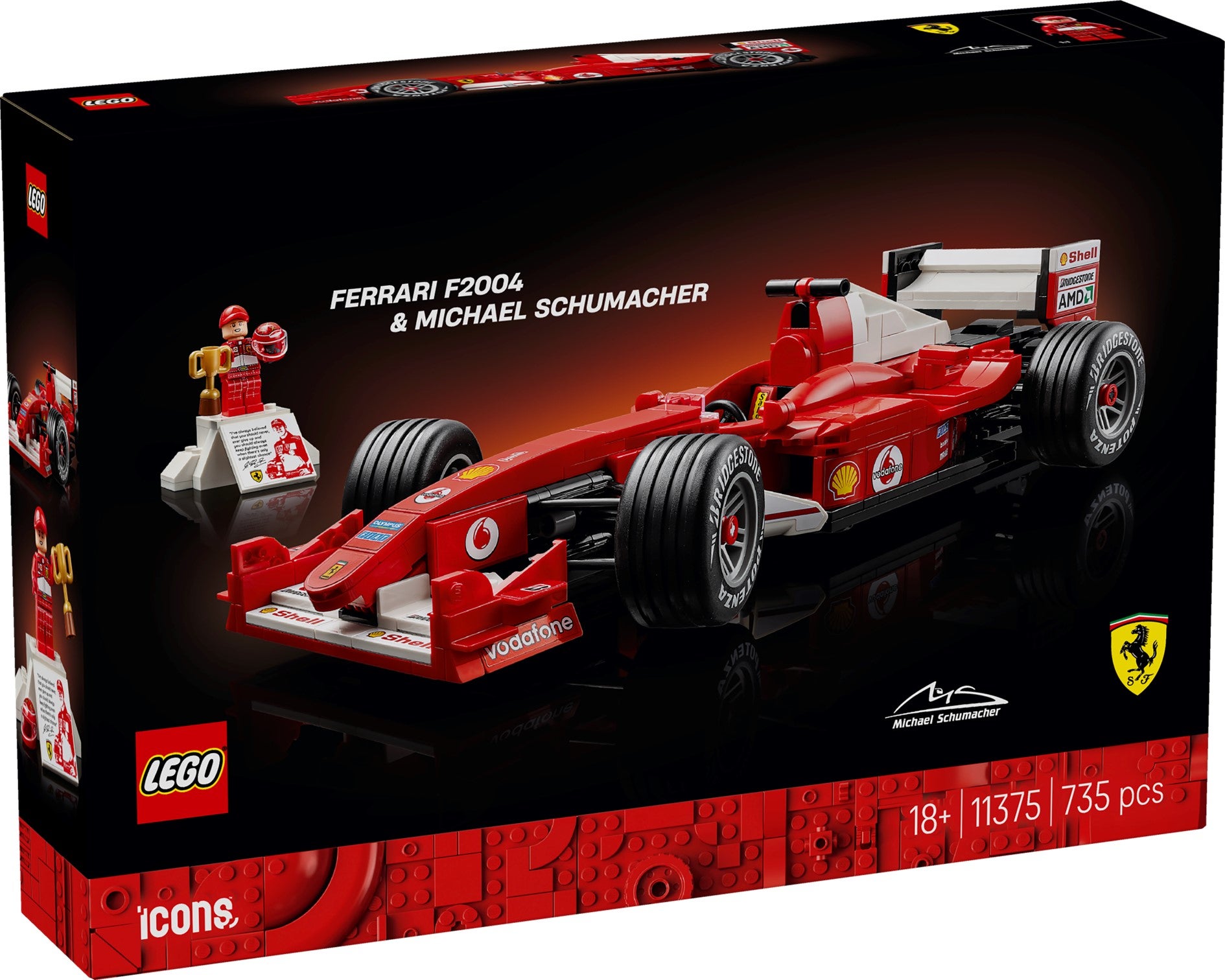 Lego Ferrari F2004 og Michael Schumacher 11375