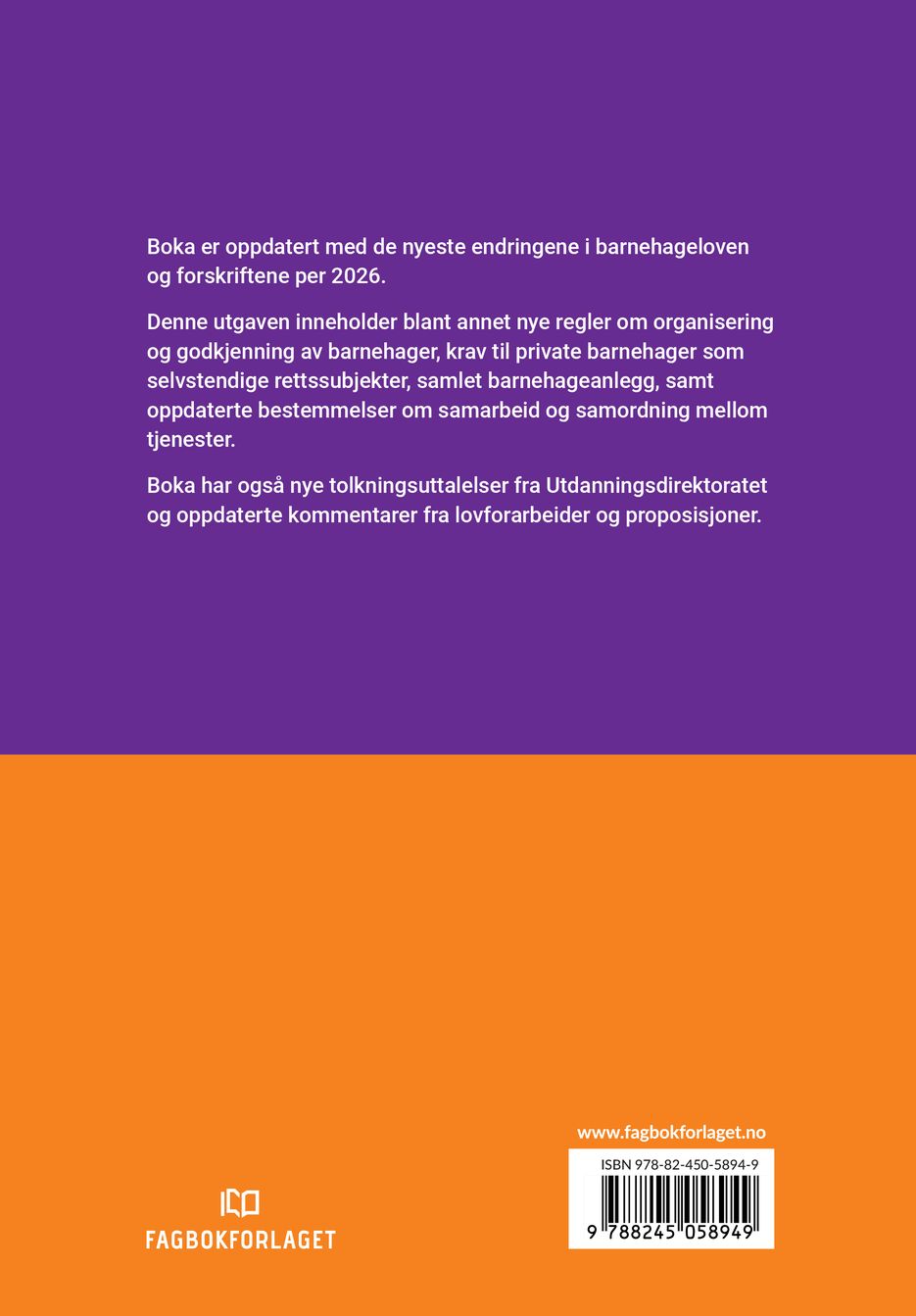 Barnehageloven og forskrifter 2026