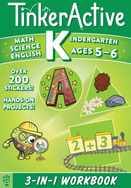 TinkerActive Kindergarten 3-in-1 Workbook - Math, Science, English Language Arts