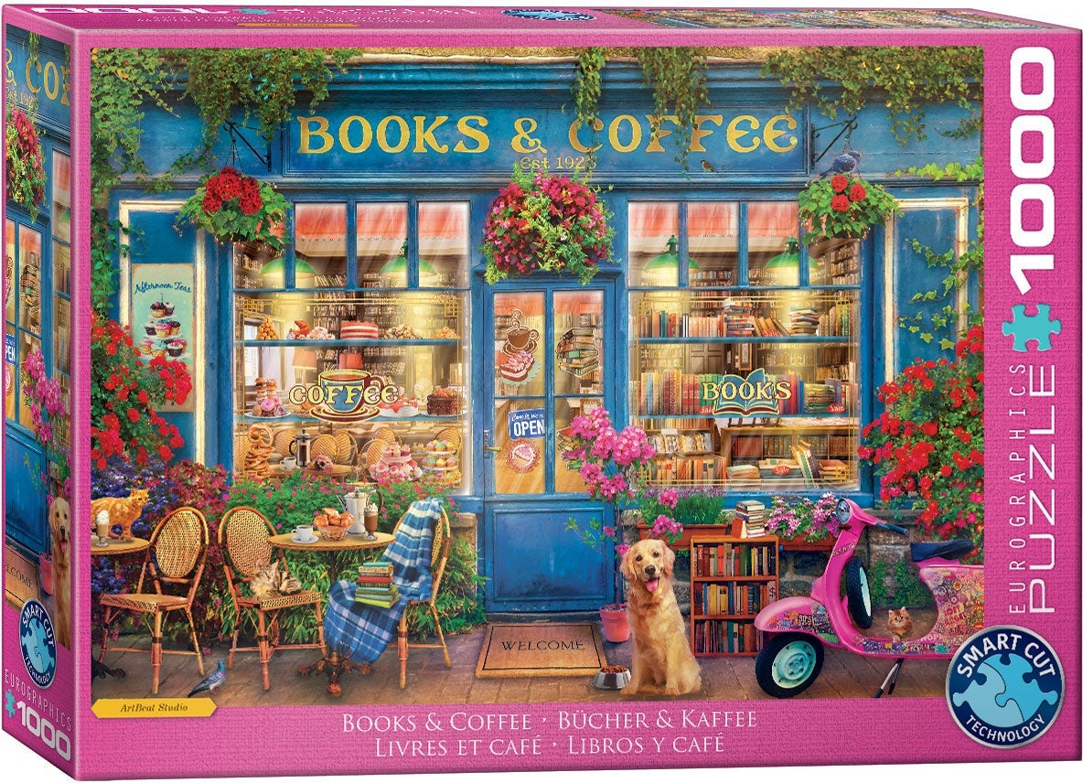 Puslespill 1000 Books And Coffee  Eurographics