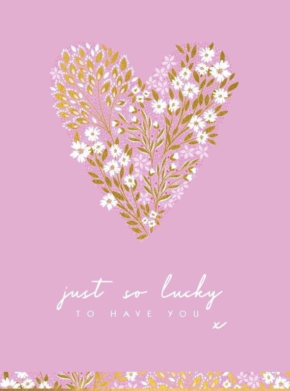 Kort Sara Miller Lucky To Have You Heart