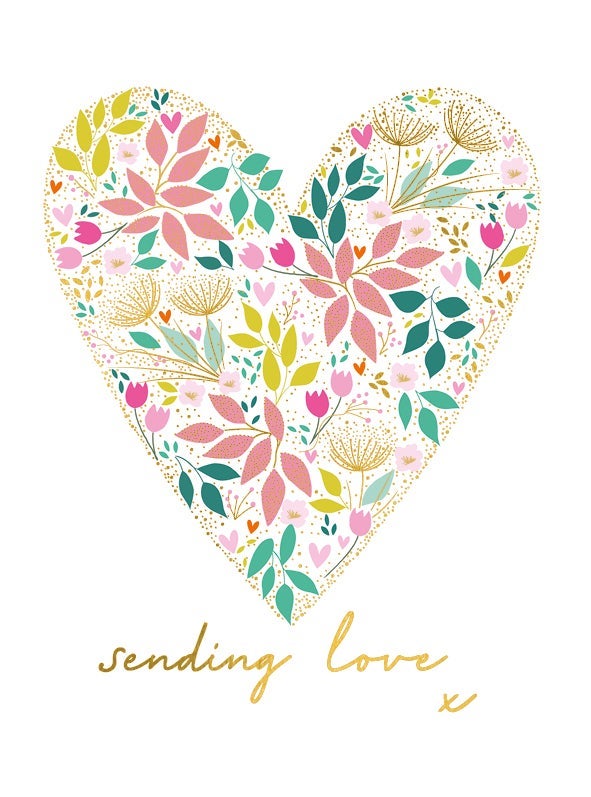 Kort Sara Miller Sending Love Heart