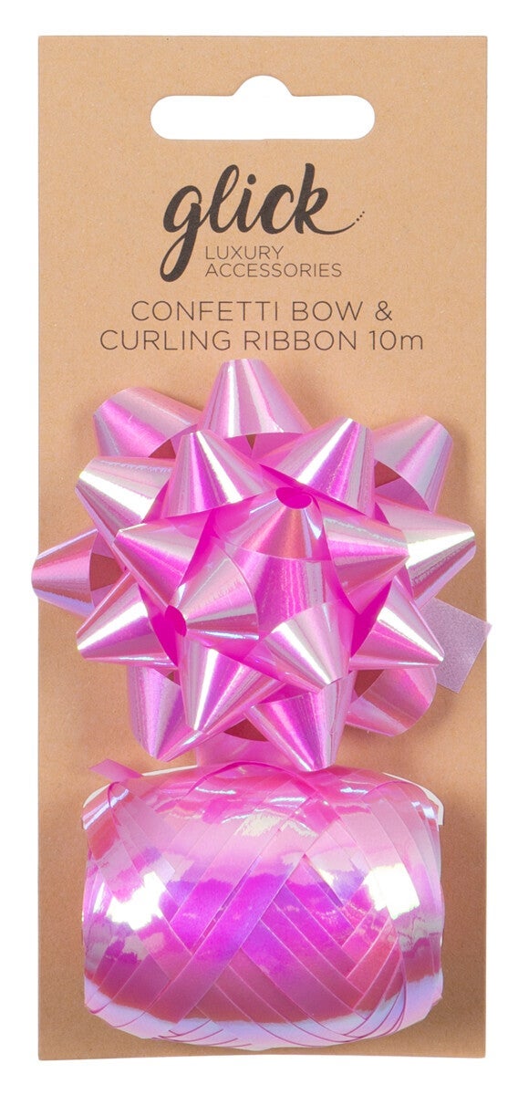 Rosett Og Gavebånd Irridescent Baby Pink