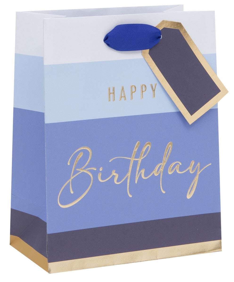 Gavepose Medium H Bday Stripe