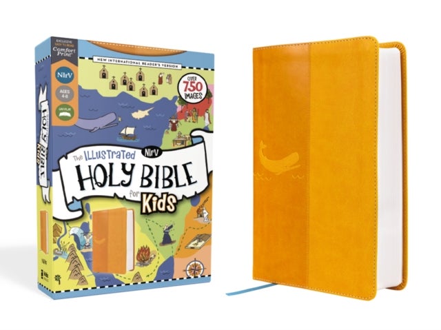 NIrV, The Illustrated Holy Bible for Kids, Leathersoft, Yellow, Full Color, Comfort Print - Over 750 Images