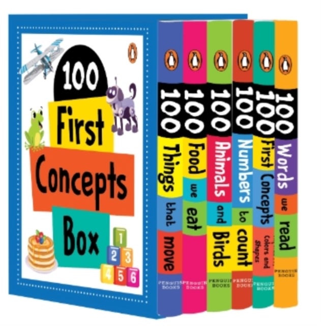 My First 100 Concept Board Book (6 Books Boxset) - A Boxset of 6 illustrated Board Books for PreSchool Kids, Toddlers [Penguin Early Learning Series]