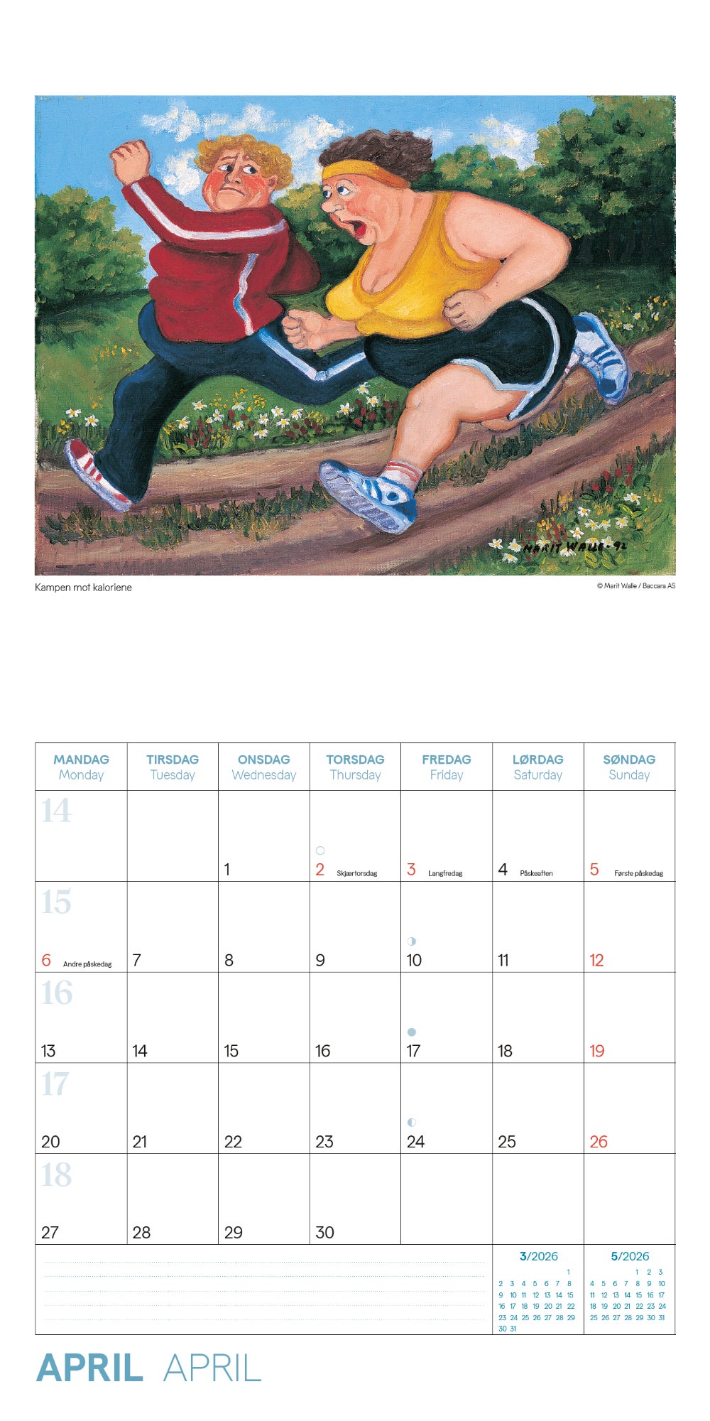 Kalender 2026 Marit Walle 30X30Cm
