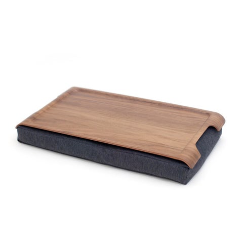 Laptray Anti-slip Bosign Valnøtt/Grå S