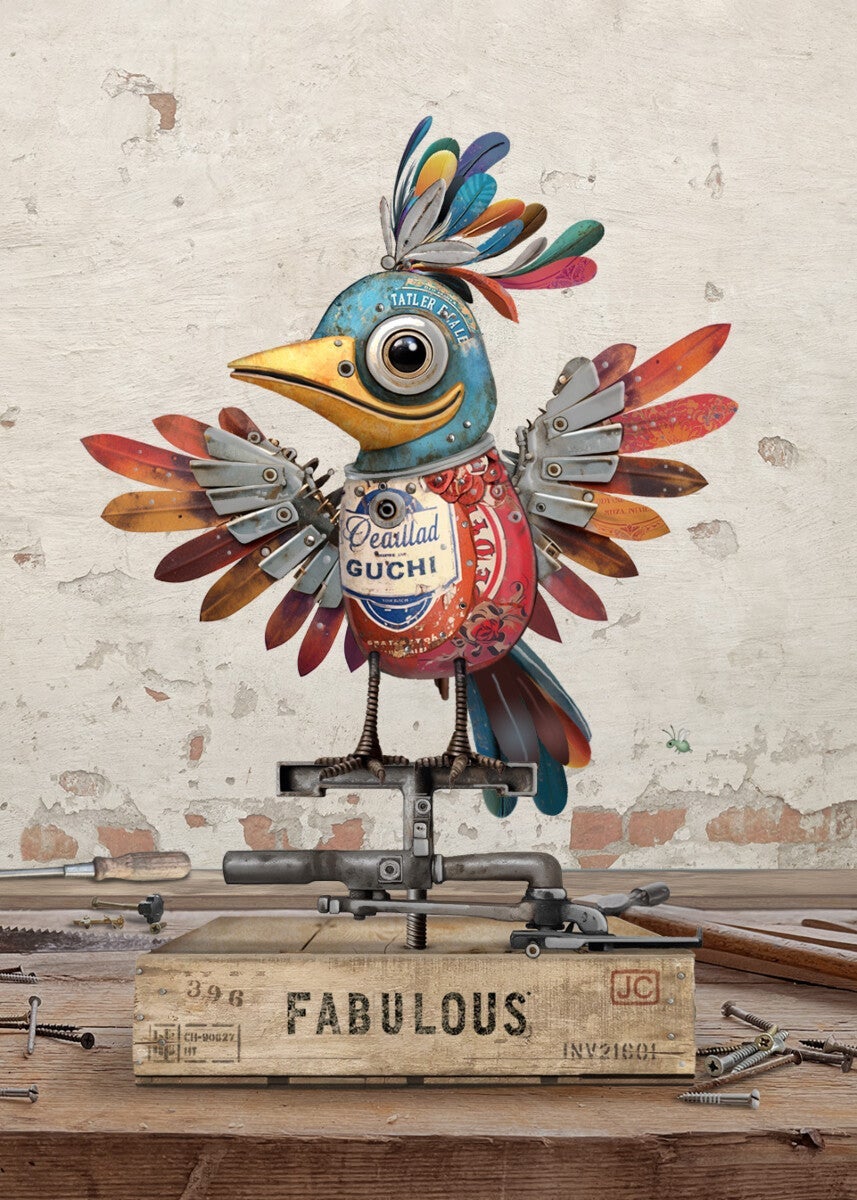 Kort Bug Art Scrap Bird